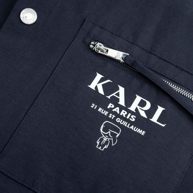 KARL LAGERFELD SS24 Shirt Men's Navy Blue-3
