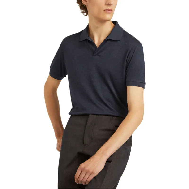 Loro Piana FW24 Polo Shirt Men's Gradient Blue-2