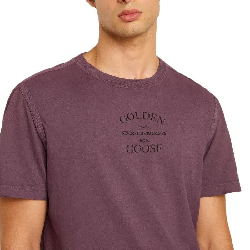 Golden Goose Logo Printed Crewneck T Shirt-5