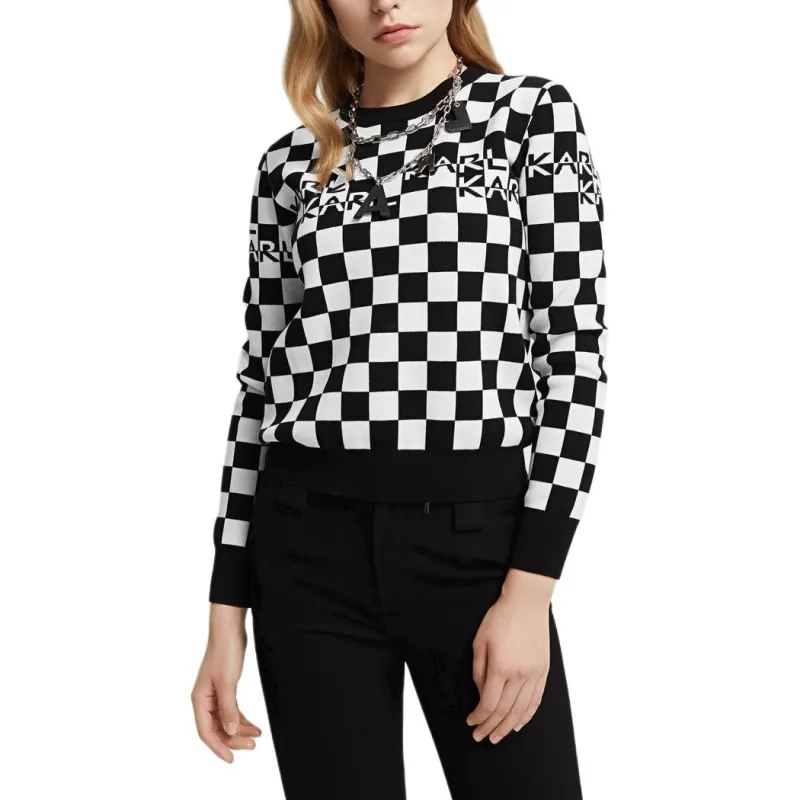 KARL LAGERFELD Knitwear Women's Black White-2
