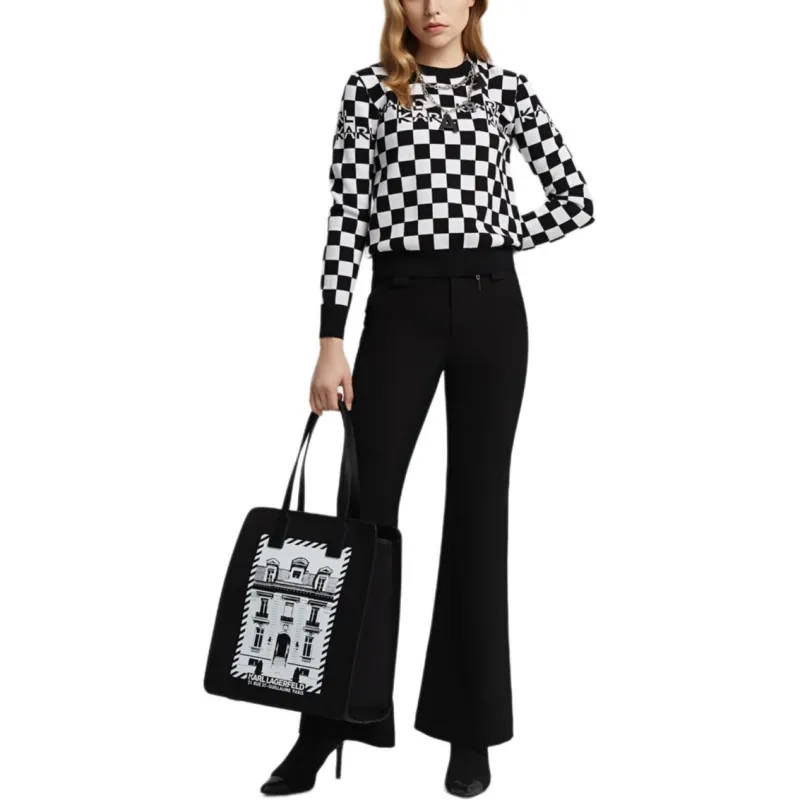 KARL LAGERFELD Knitwear Women's Black White-1