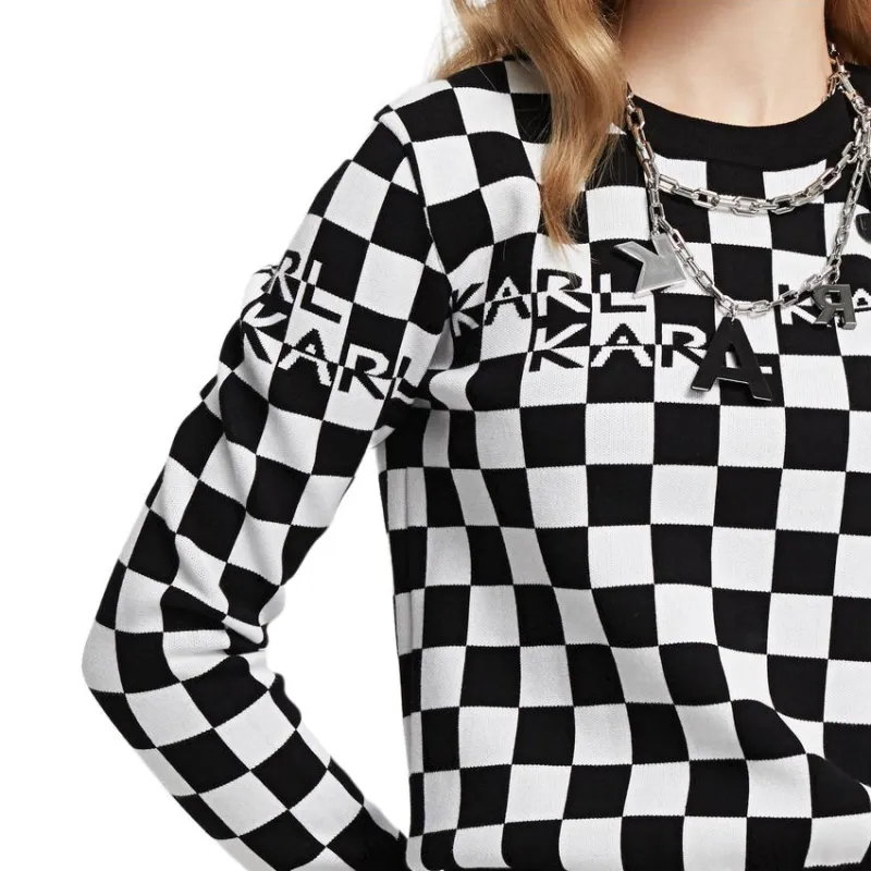 KARL LAGERFELD Knitwear Women's Black White-5