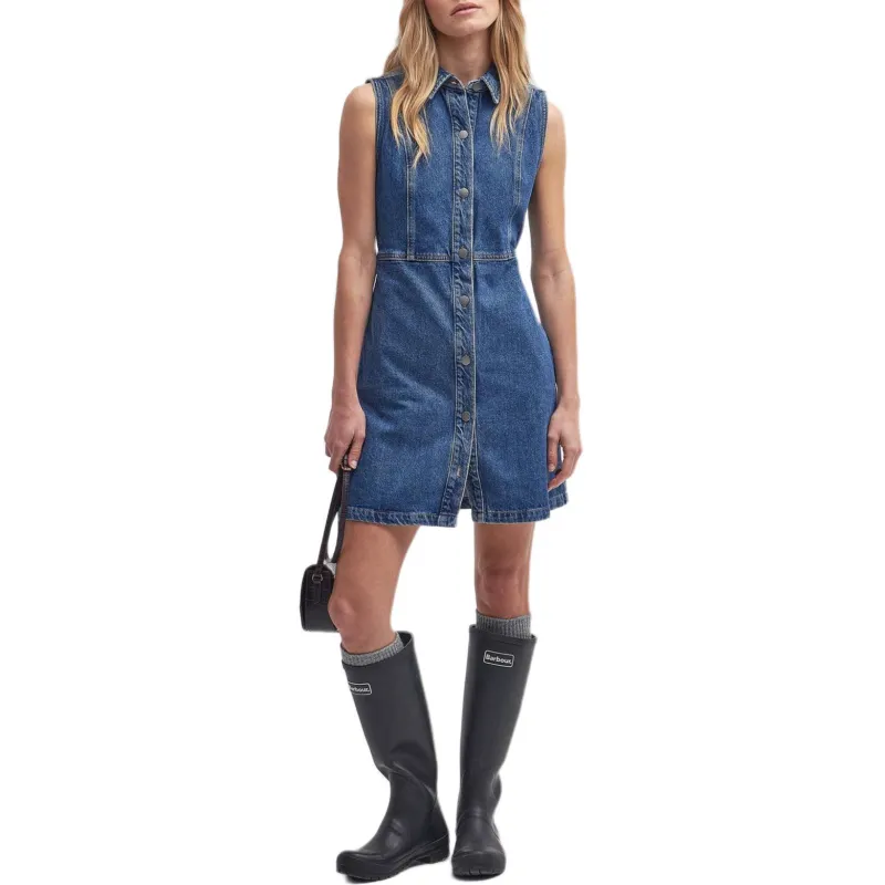 BARBOUR Sleeveless Dress Women's Blue-2