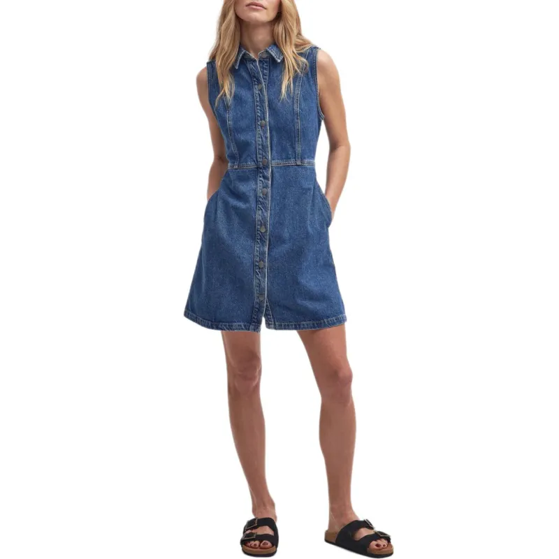 BARBOUR Sleeveless Dress Women's Blue-1