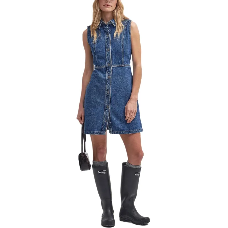 BARBOUR Sleeveless Dress Women's Blue-3