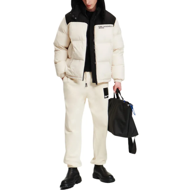 KARL LAGERFELD Jackets Coats Men's Black White-1
