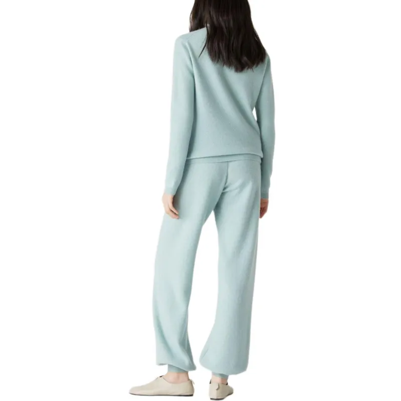 Loro Piana FW24 Cashmere Sweater Women's Lange Green Mixed Color-3