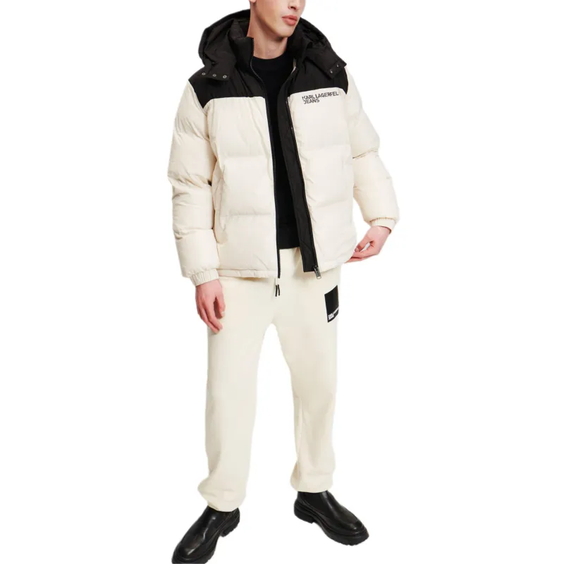 KARL LAGERFELD Jackets Coats Men's Black White-2