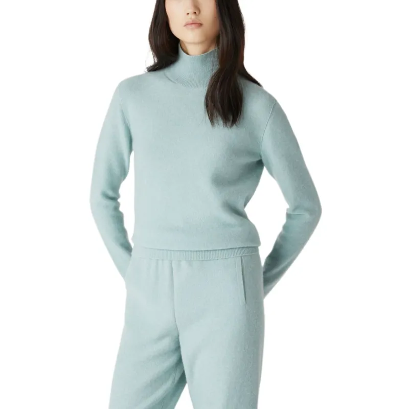 Loro Piana FW24 Cashmere Sweater Women's Lange Green Mixed Color-4