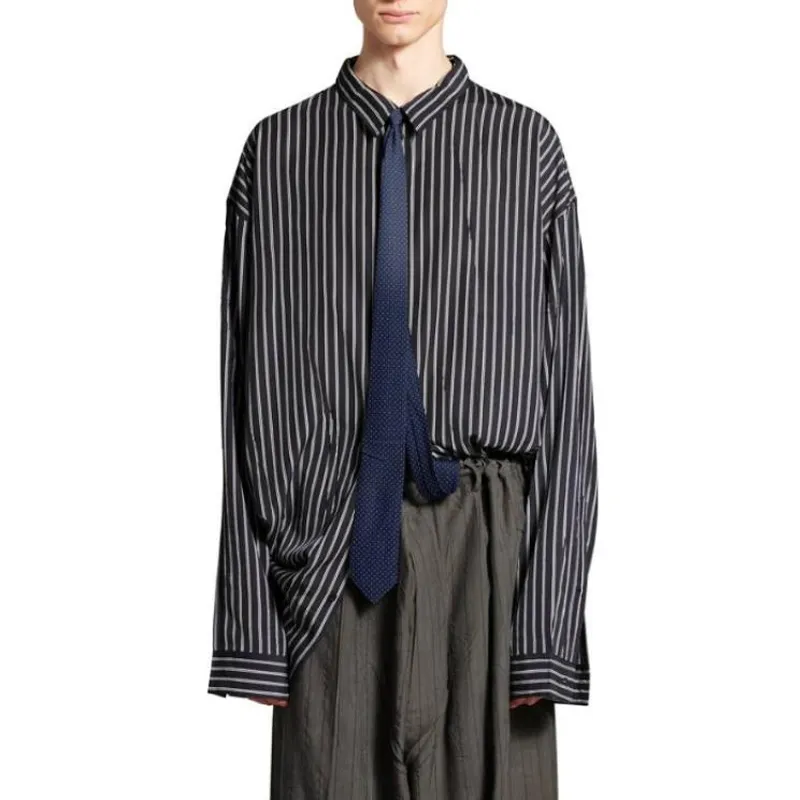 Balenciaga Striped Fluid Shirt-2