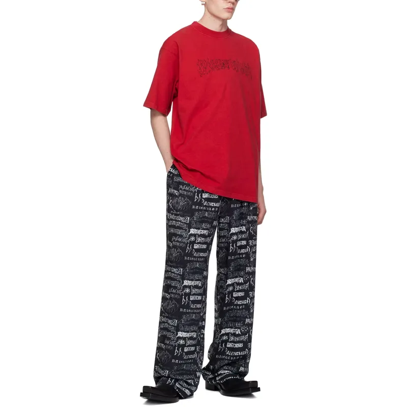 Balenciaga T-Shirts Men Red-2
