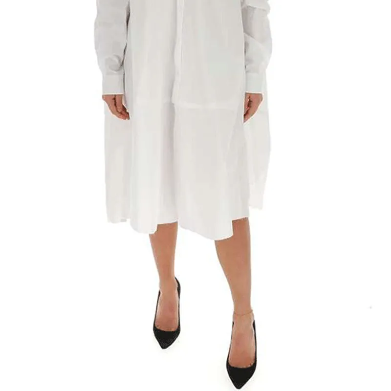 Balenciaga SS21 Long-Sleeved Dresses Women's White-4