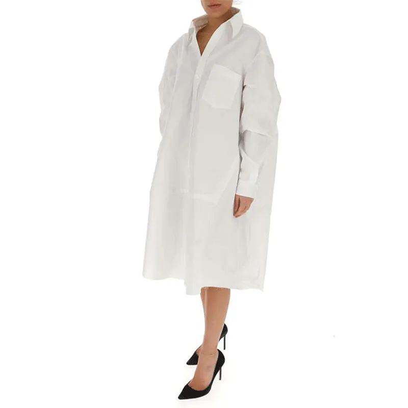 Balenciaga SS21 Long-Sleeved Dresses Women's White-2