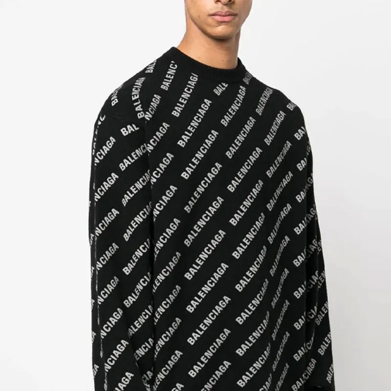 Balenciaga SS23 Cashmere Sweater Men's Black-4
