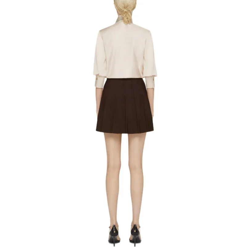 Givenchy 4G Plaque Mini Pleated Skirt-2