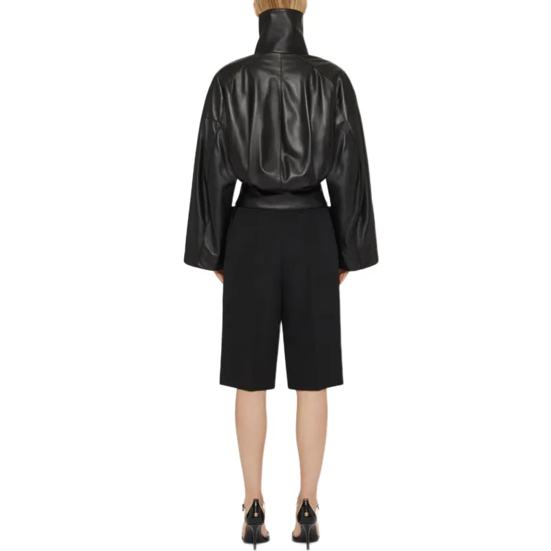 Givenchy Adjustable collar Leather Jacket-2