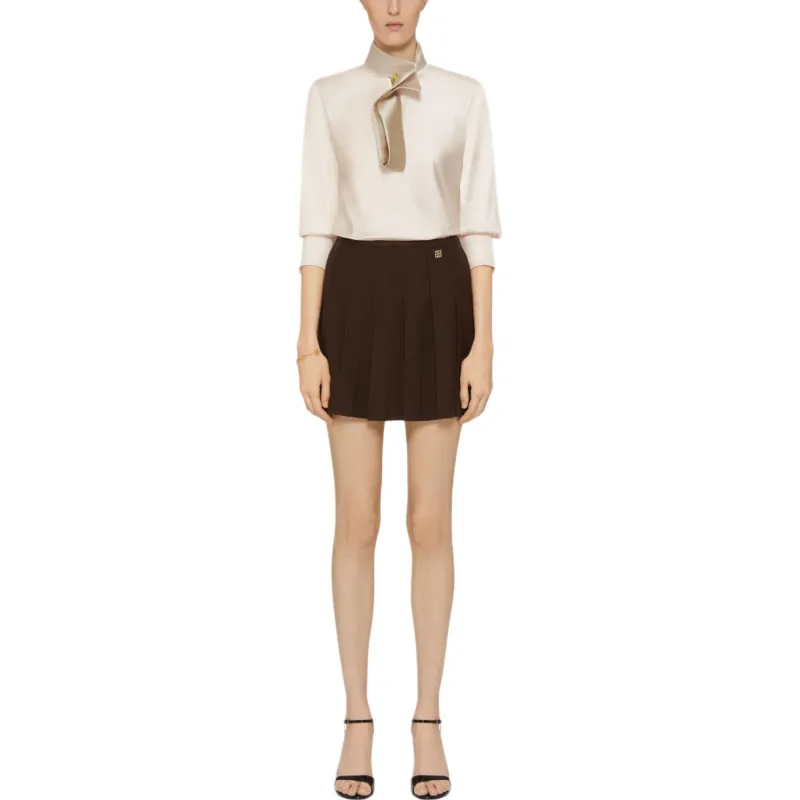 Givenchy 4G Plaque Mini Pleated Skirt-1