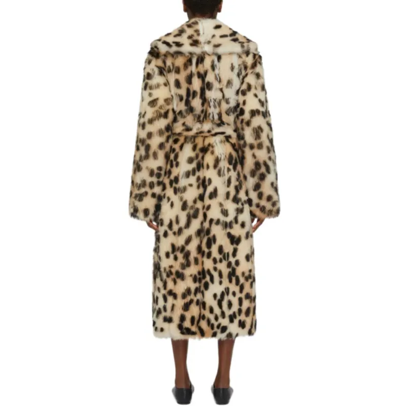 Givenchy Oversized Coat In Fur With Leopard Print-2