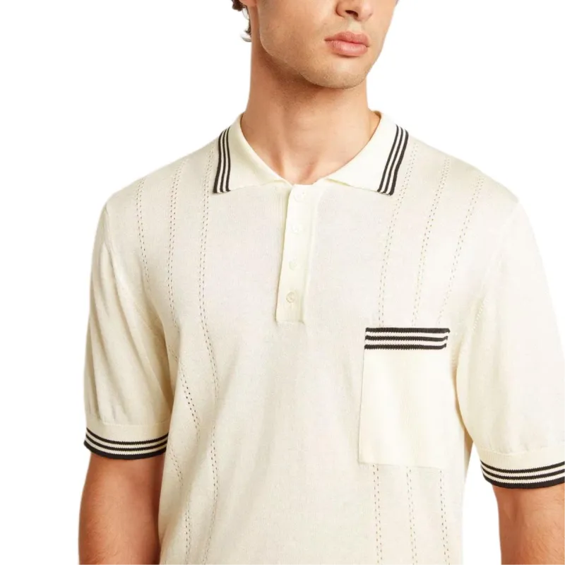 Golden Goose Short Sleeved Knitted Polo Shirt-5