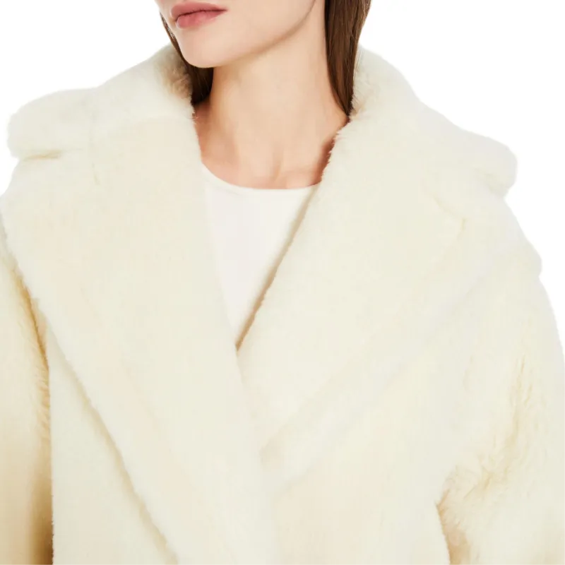 MaxMara Velvet feel Coat Women's White-4