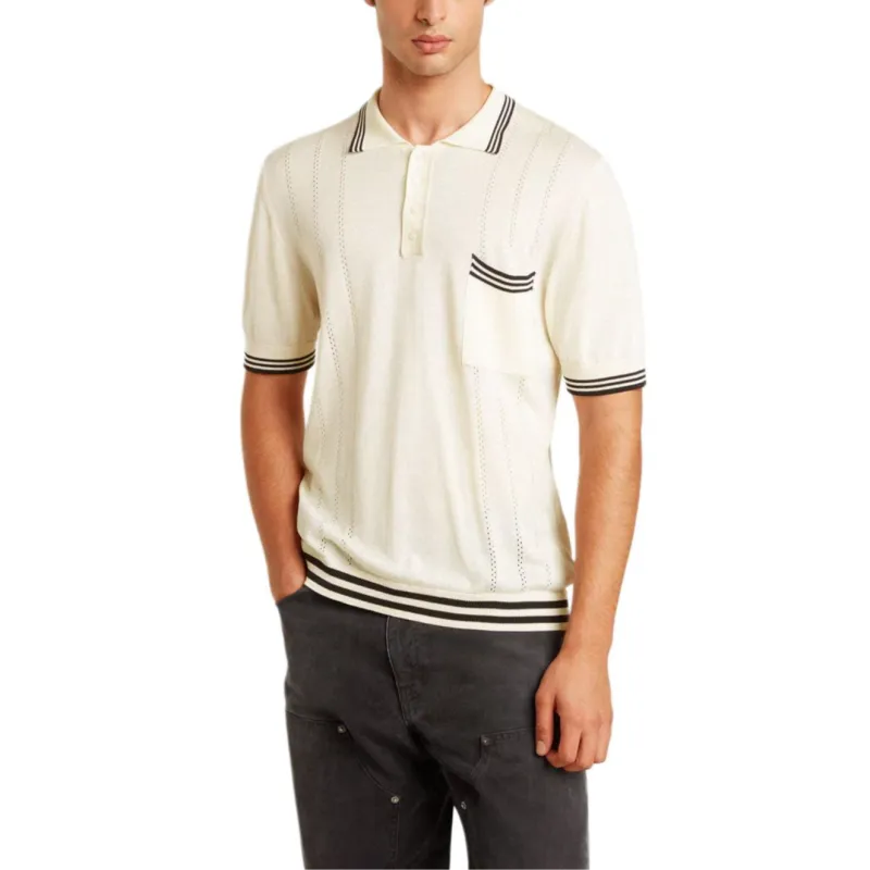 Golden Goose Short Sleeved Knitted Polo Shirt-2