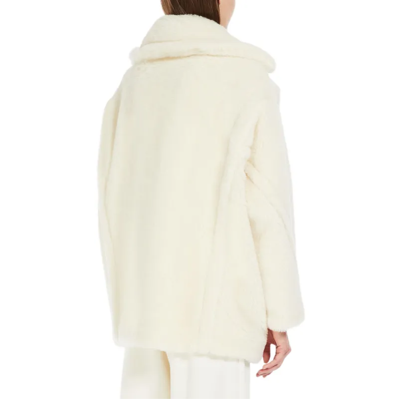 MaxMara Velvet feel Coat Women's White-2