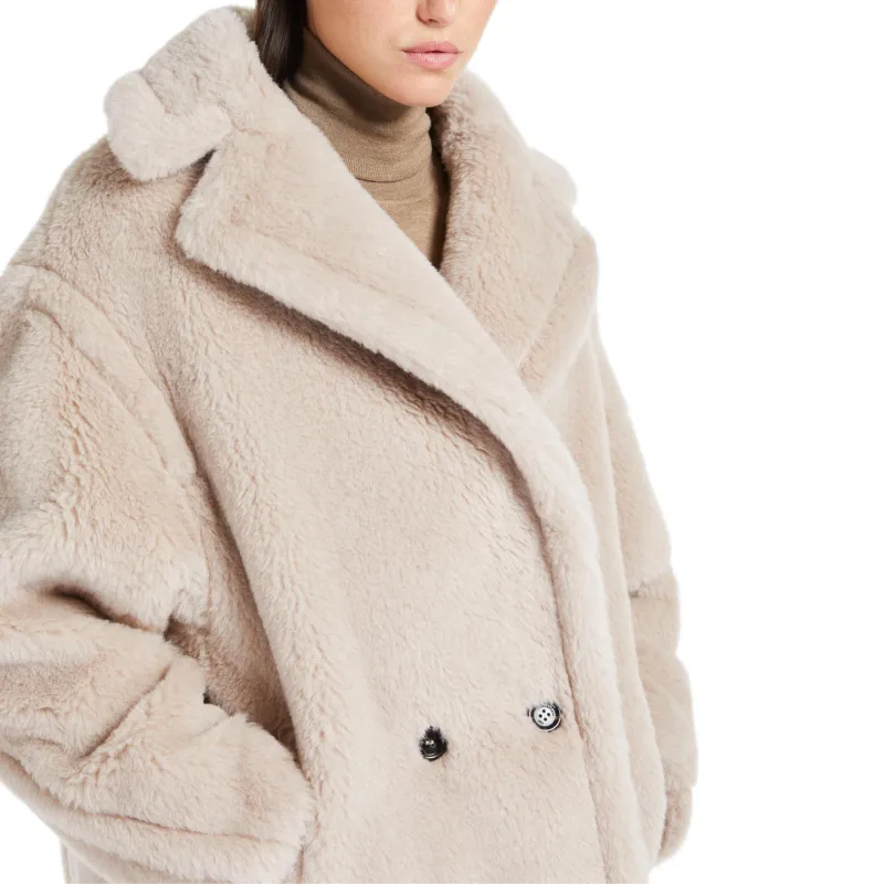 MaxMara Velvet feel Coat Women's Sand-4