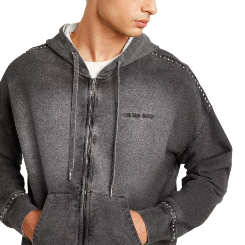 Golden Goose Stud Embellished Zip Up Hoodie-5