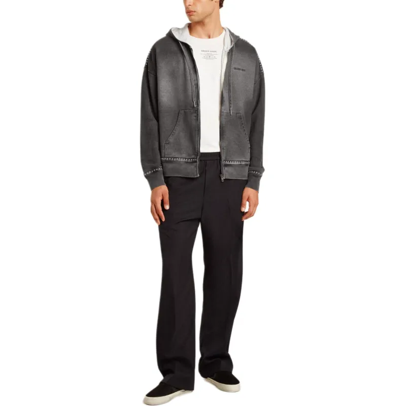Golden Goose Stud Embellished Zip Up Hoodie-2