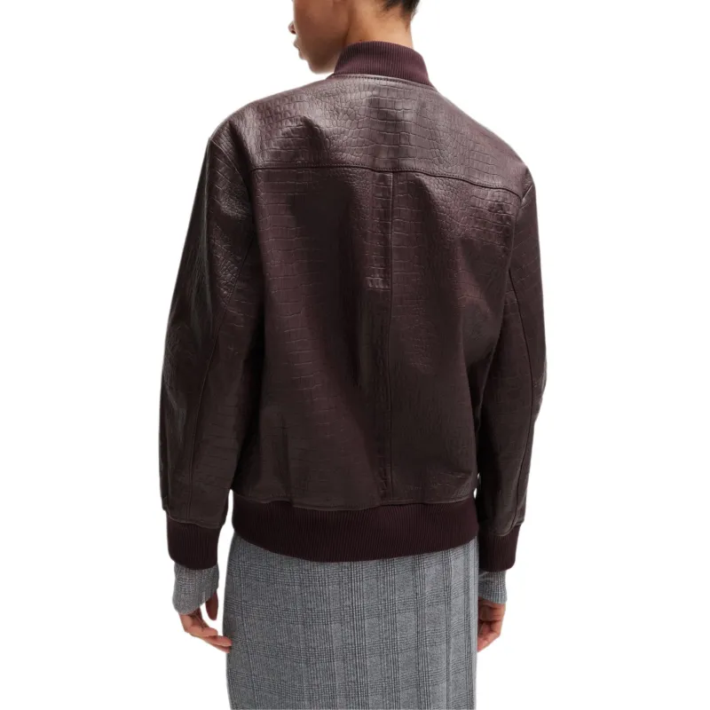 HUGO BOSS Croc-embossed Bomber Jacket-2