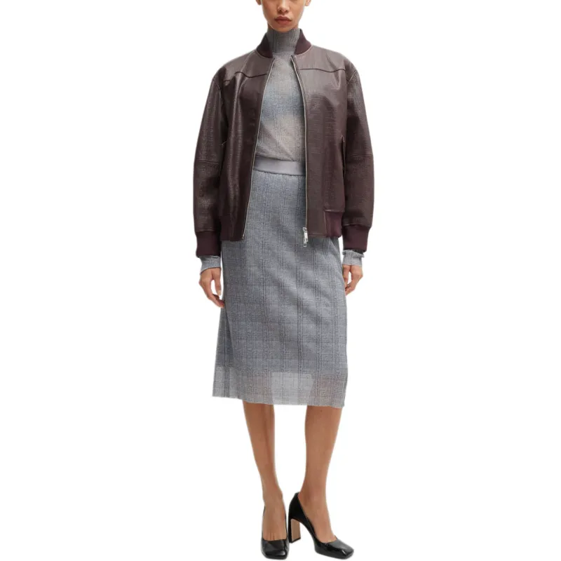 HUGO BOSS Croc-embossed Bomber Jacket-1