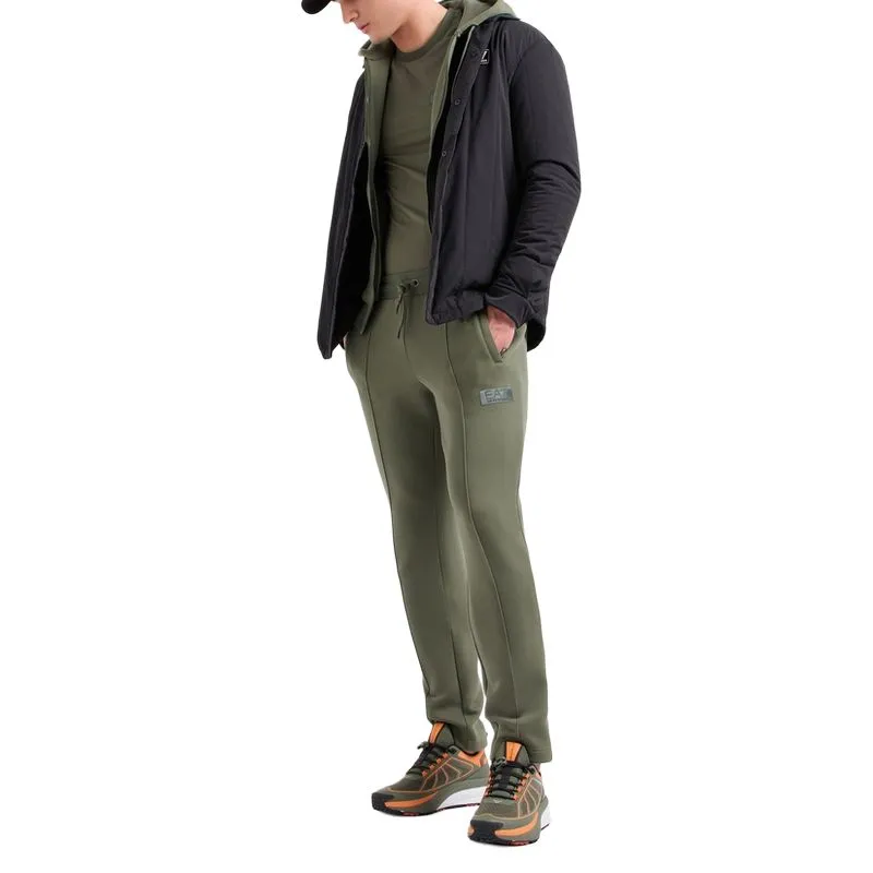 EMPORIO ARMANI EA7 FW24 Knitted Sweatpants Men's Green-1