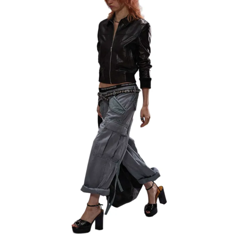 R13 Utility Cargo Tie Detail Pants-4