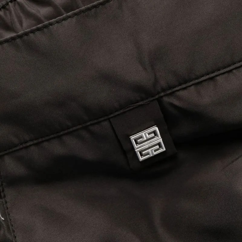 Givenchy Logo Plaque Elasticated Waistband Swimming Trunks-4
