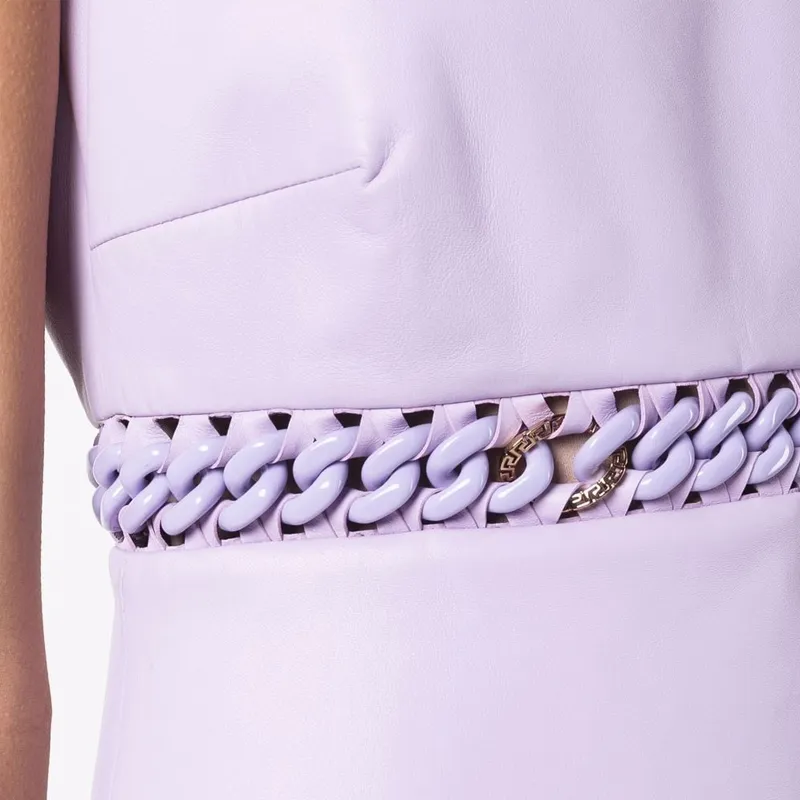 VERSACE SS23 Sleeveless Dress Women's Purple-4
