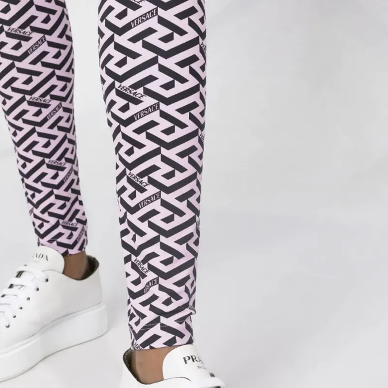 VERSACE La Greca Leggings Black-4