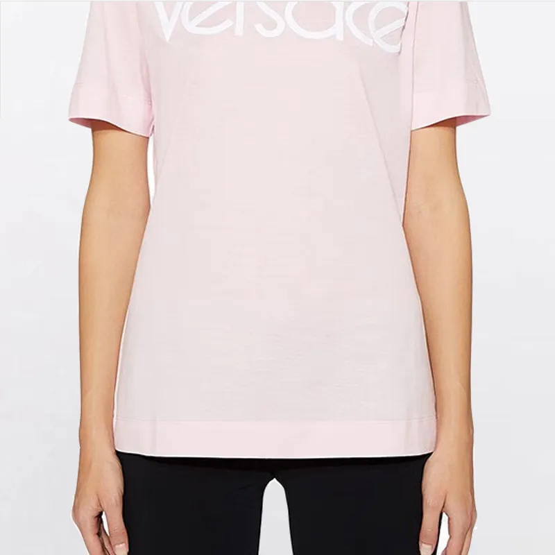 VERSACE Regular T Shirt Women's Pink-4