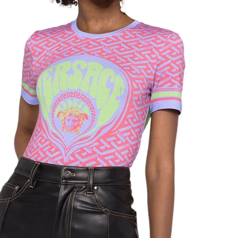 VERSACE VERSACE SS22 T-Shirt Women's Purple-1