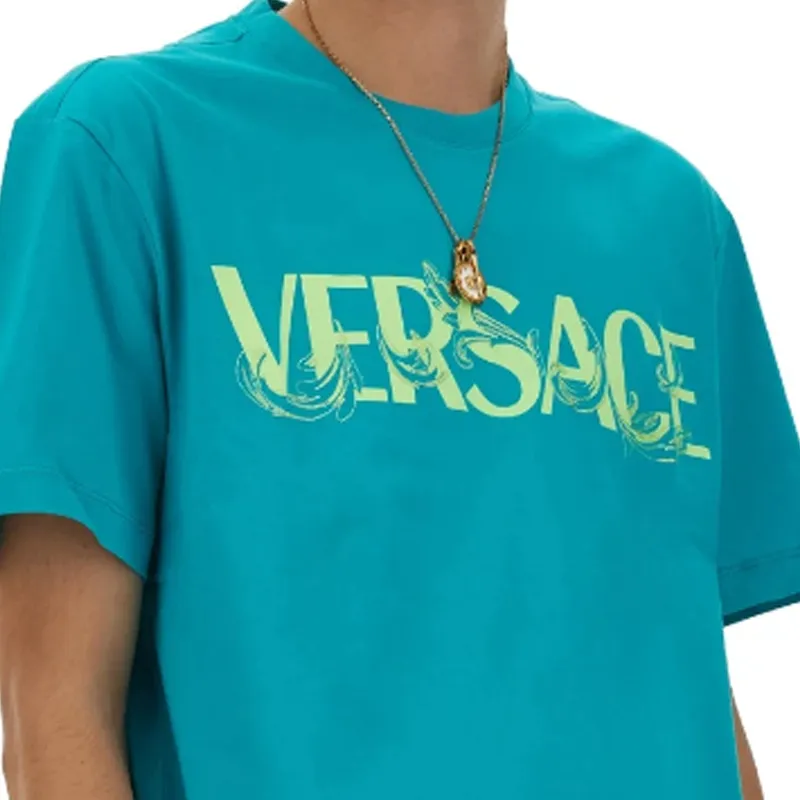 VERSACE Barocco Silhouette print T shirt-2