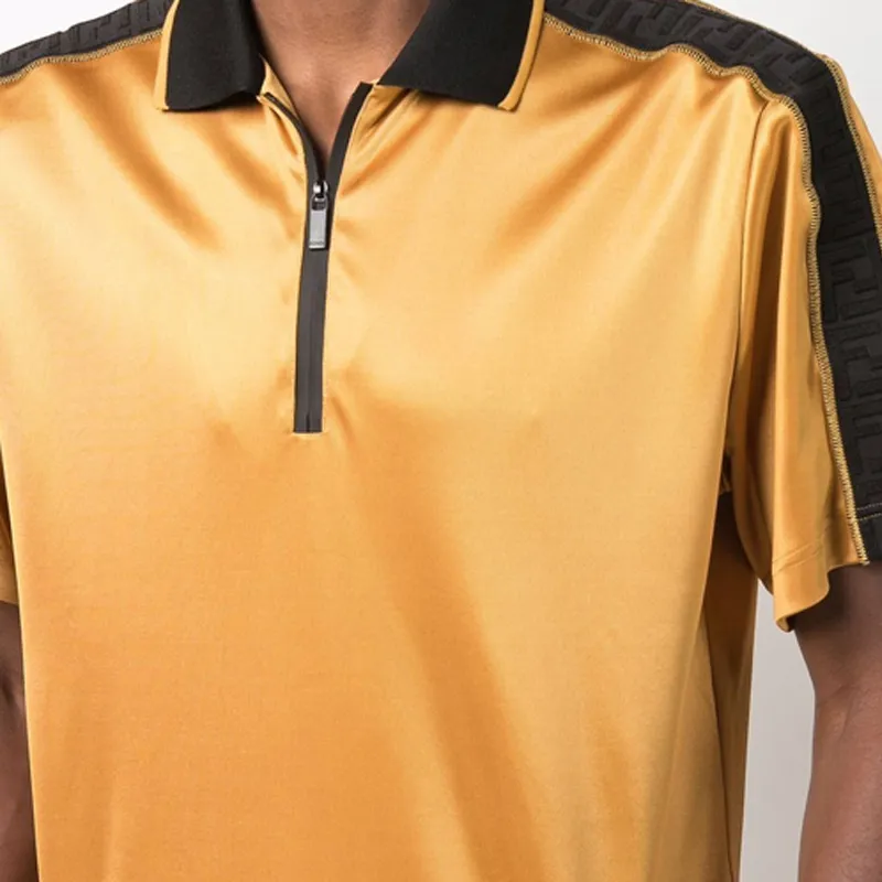 FENDI Polo Shirts Men Yellow-4