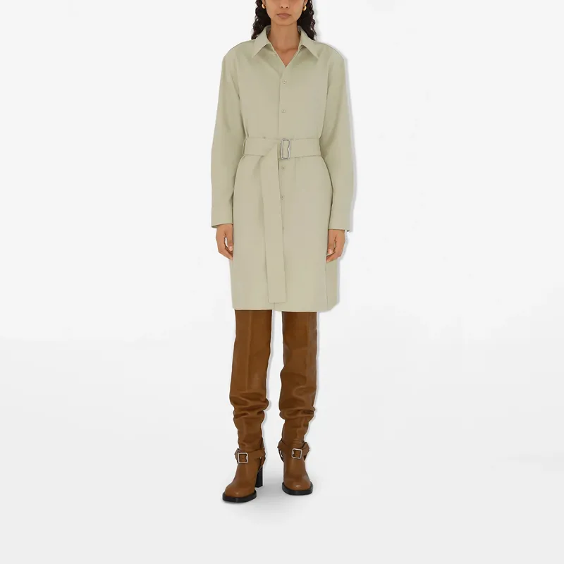 Burberry Belted Cut out Shirt Dress-2