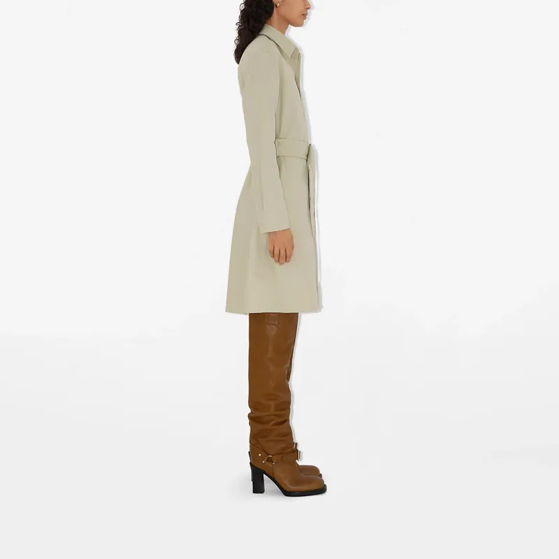 Burberry Belted Cut out Shirt Dress-4