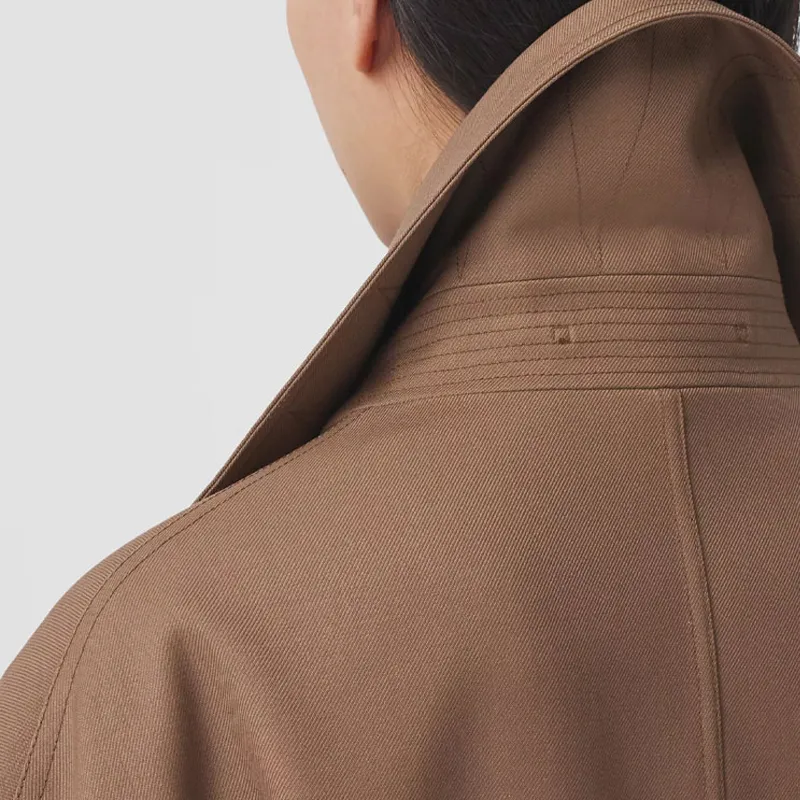 Burberry Coats Women's Beige-5