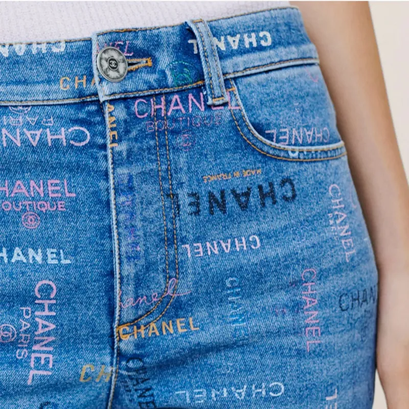 CHANEL Jeans Women's Blue-3