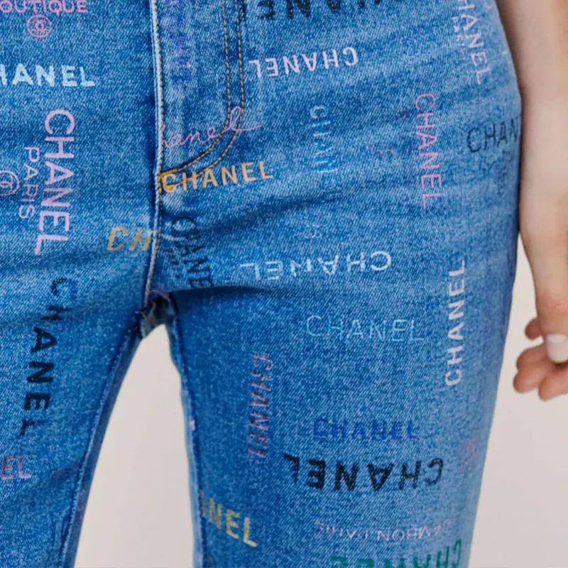 CHANEL Jeans Women's Blue-4