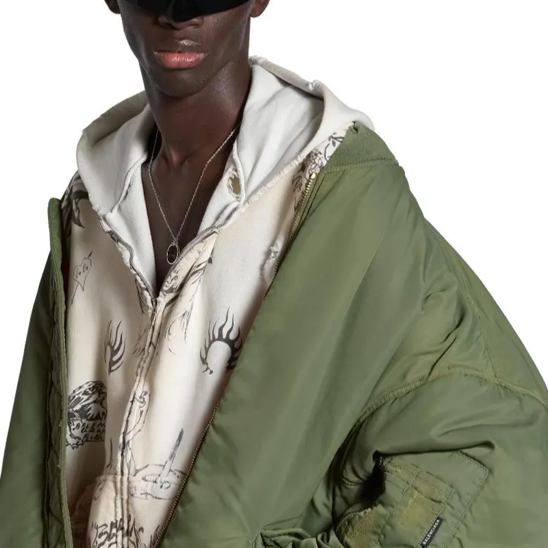 Balenciaga Zip Up Bomber Jacket-4