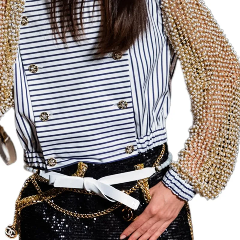CHANEL Crop Tops Women's White-2