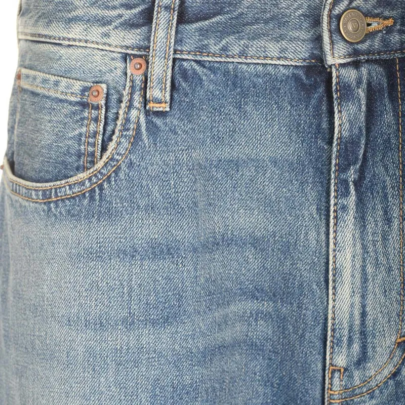 Valentino Logo Patch Straight Leg Jeans-3