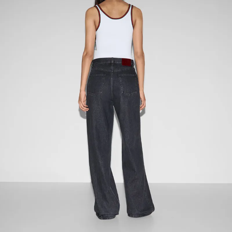 GUCCI Wide Leg Denim Jeans-2