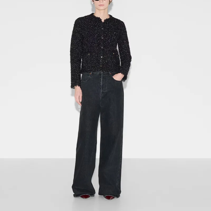 GUCCI Wide Leg Denim Jeans-1